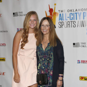 Athletes and their families stop for a photo on the Red Carpet during The Oklahoman's 2017 All-City Prep Sports Awards  at the Cox Convention Center in Oklahoma City, Thursday, June 15, 2017. Photo by Doug Hoke, The Oklahoman