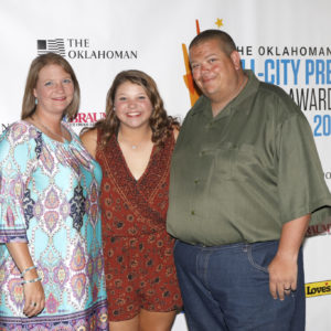 Athletes and their families stop for a photo on the Red Carpet during The Oklahoman's 2017 All-City Prep Sports Awards  at the Cox Convention Center in Oklahoma City, Thursday, June 15, 2017. Photo by Doug Hoke, The Oklahoman