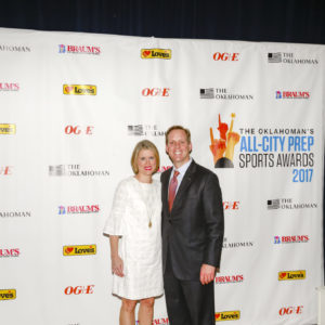 An athlete and their family stand on the red carpet during The Oklahoman's 2017 All-City Prep Sports Awards  at the Cox Convention Center in Oklahoma City, Thursday, June 15, 2017. Photo by Jacob Derichsweiler, The Oklahoman